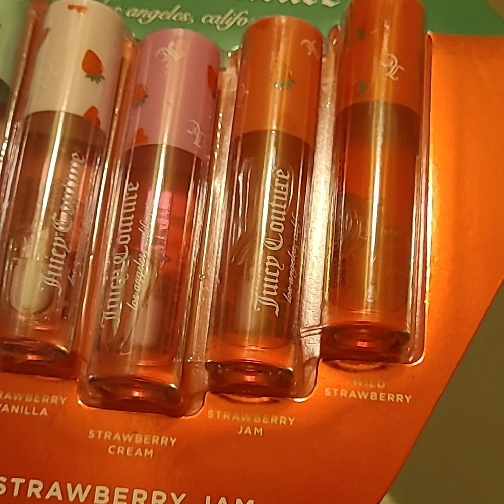 Juicy Couture 5 Piece Lip Oil Set - Strawberry Jam Collection